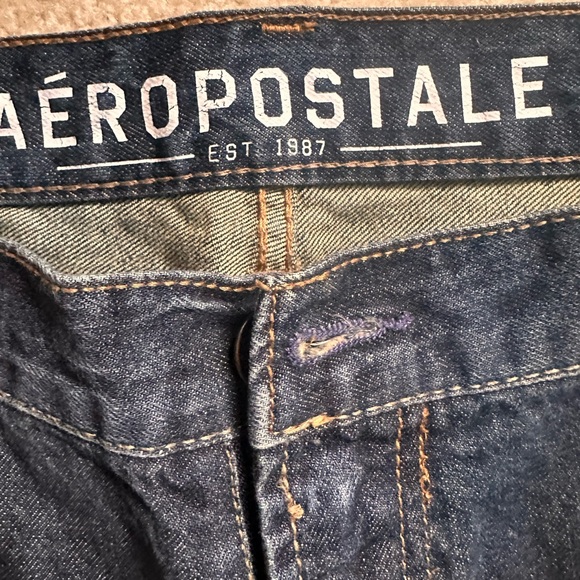 Aéropostale Bootcut Denim Jeans 34x32 Men’s Blue Distressed Vintage Fit - Picture 5 of 9